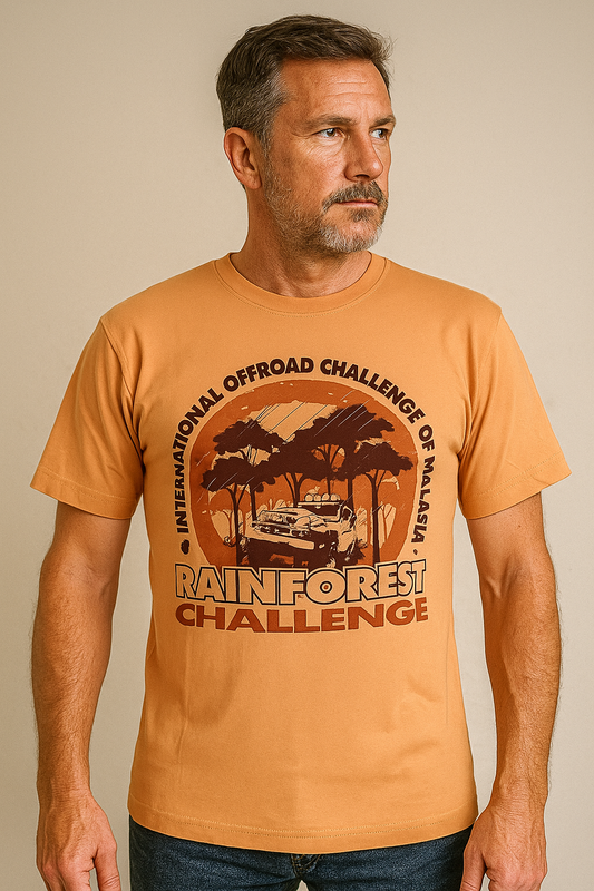 RFC Rainforest Challenge LOGO - Premium Cotton Round Neck Brown