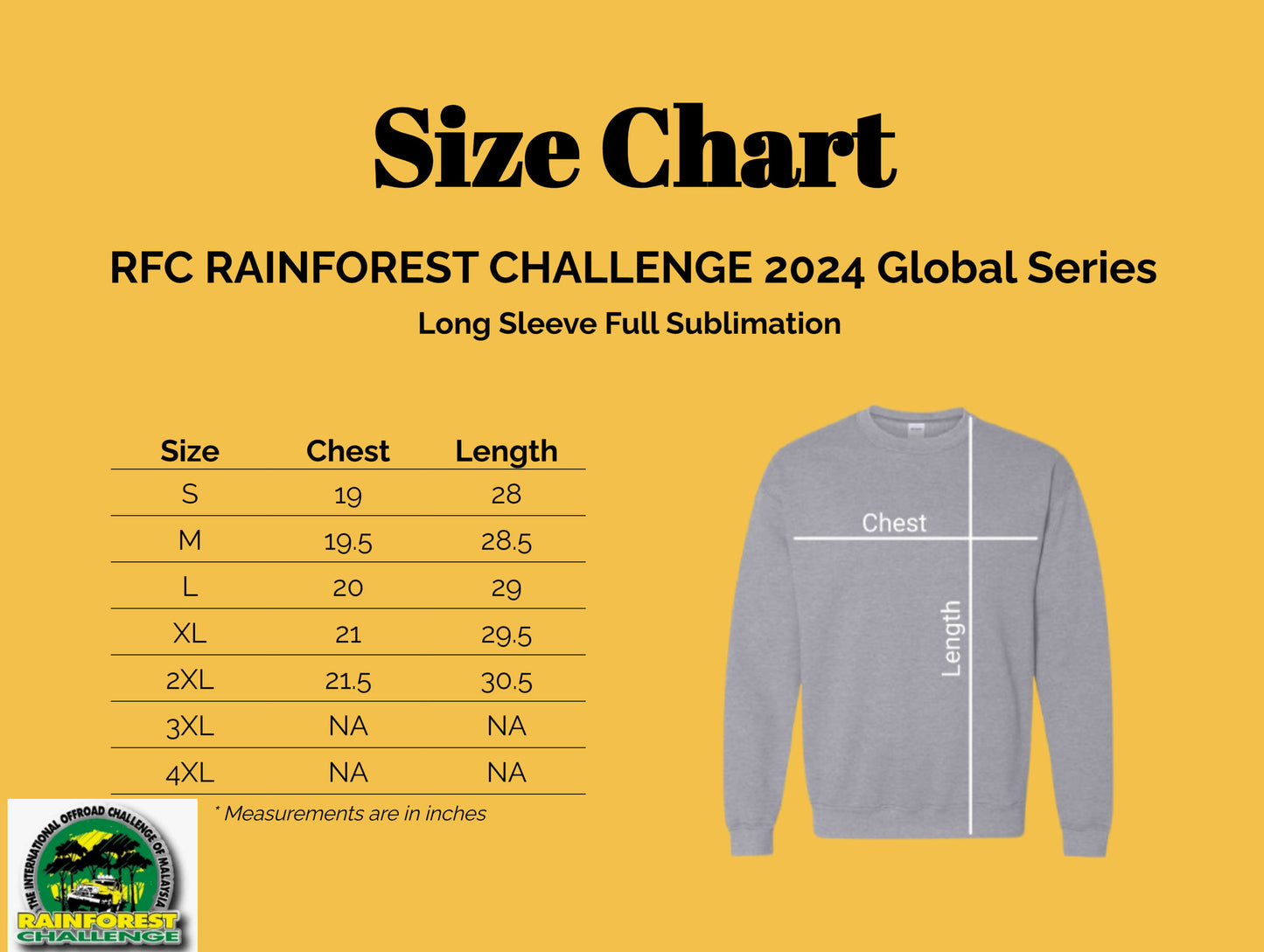 RFC’ Grand Final Rainforest Challenge 2024 Long Sleeve
