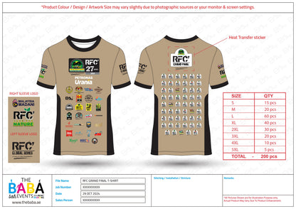 RFC Rainforest Challenge 2024 GrandFinal 27th Year Official T-Shirt (Special Edition)