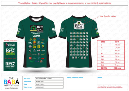 RFC Rainforest Challenge 2024 GrandFinal 27th Year Official T-Shirt (Special Edition)