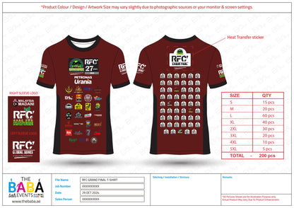 RFC Rainforest Challenge 2024 GrandFinal 27th Year Official T-Shirt (Special Edition)